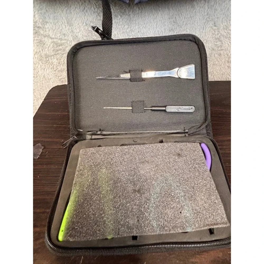 Cousin Jewelry Making Tool Kit 7pc Set Pliers Tweezers Reamer Zippered Case
